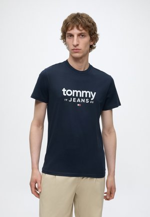 Tommy Jeans SLIM GRAPHIC TEE - Μπλουζάκι με στάμπα - dark night navy