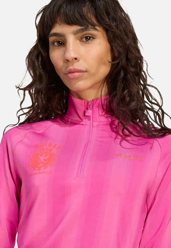 HALF-ZIP GRAPHIC FOOTBALL  - Long sleeved top - semi lucid fuchsia4