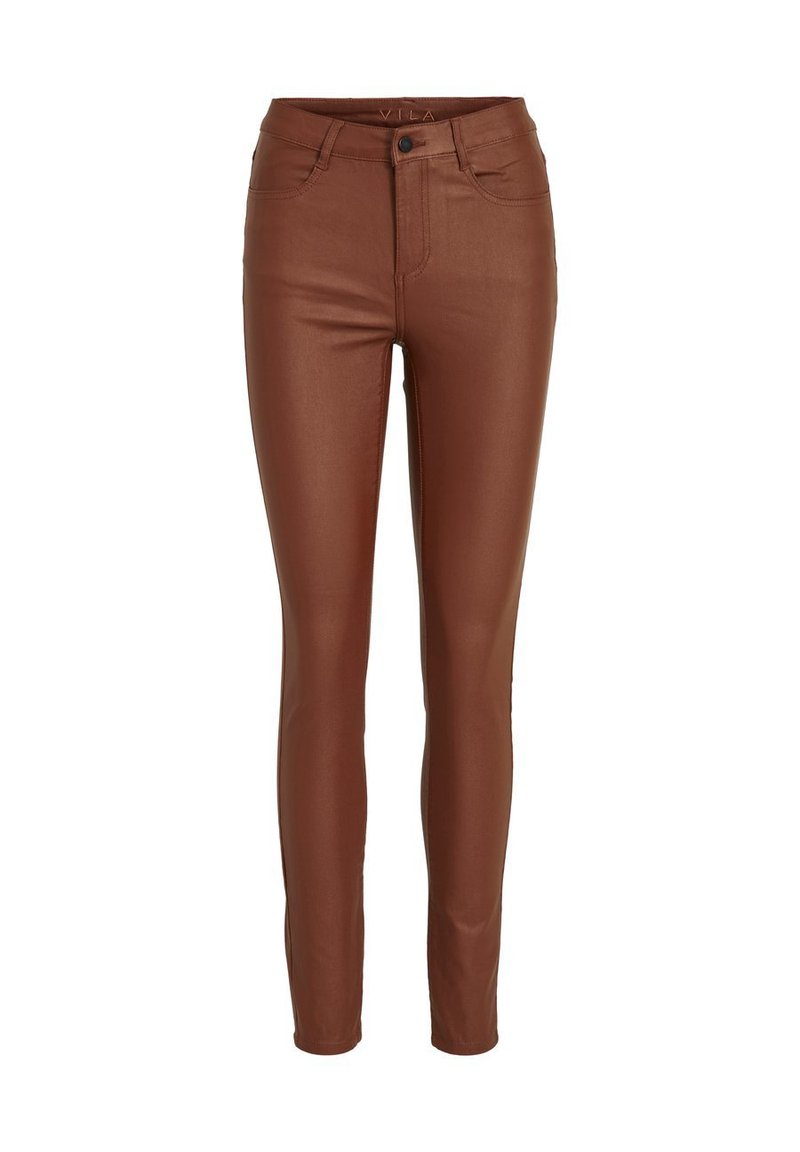 VILA COMMIT COATED RWSK NEW Jeans Skinny Fit tobacco brown