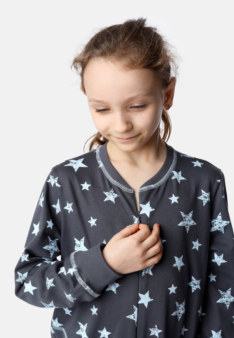 Kinder Wäsche | Bellivalini Pyjama graphite blue stars/grau - QN52613 Kinder Wäsche | Bellivalini Pyjama graphite blue stars/grau - QN52613