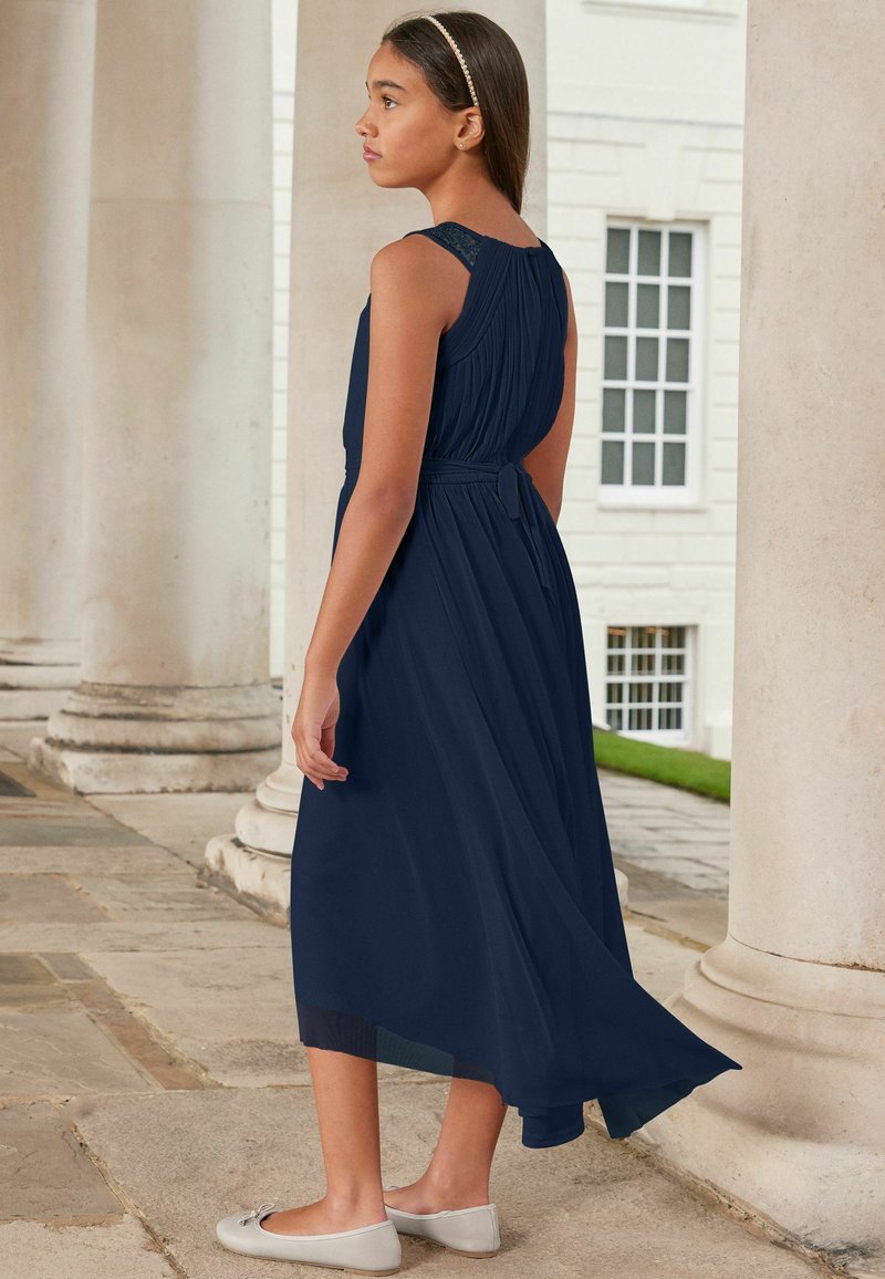 Lipsy Navy Lipsy London Maxi Dress Lipsy Halterneck Fishtail Maxi Dress  With Sequin Detail In Blue