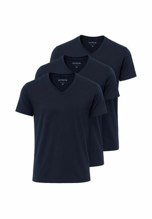 3 PACK  V-NECK   - Camiseta básica - navy