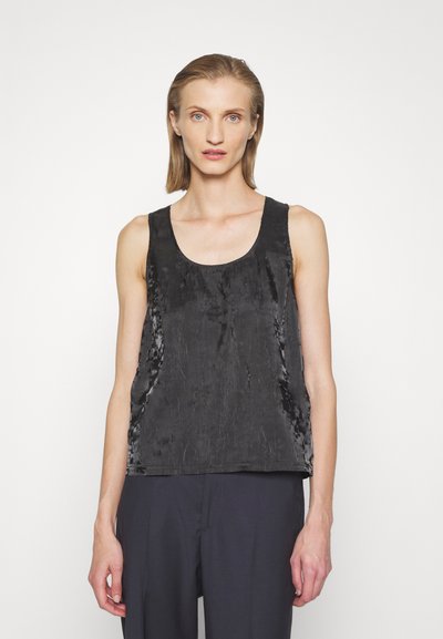 Filippa K CRINKLED TANK - Μπλούζα - black