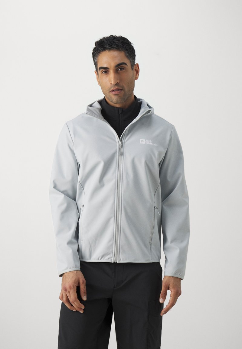 Jack Wolfskin BORNBERG HOODY - Softshell-jope - cool grey