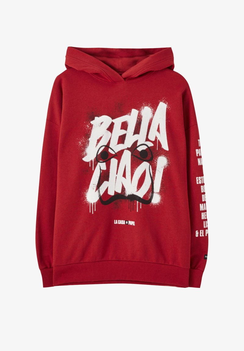 Pull Bear La Casa De Papel Kapuzenpullover Light Red Hellrot Zalando De