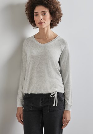 Street One, MIT GLITZER-BÜNDCHEN - Strickpullover - grau