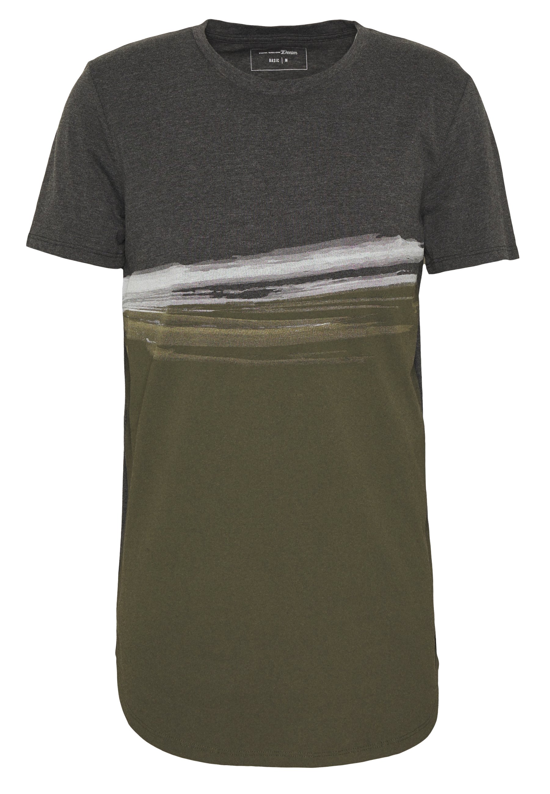 TOM TAILOR DENIM T shirt print woodland greenolijfgroen TOM TAILOR DENIM Sweater woodland greenolijfgroen