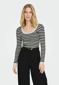 JDY LANGARM BASIC STRETCH LONGSLEEVE  PLUM - Svetr - weiß