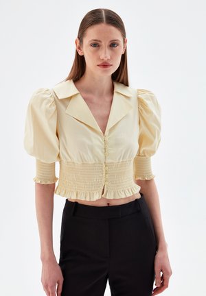 adL SHORT SLEEVE GIMPED - Hemdbluse - yellow