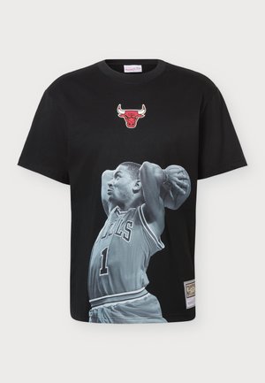 Mitchell & Ness, NBA LEGENDS PLAYER TEE LOS ANGELES LAKERS SHAQUILLE O'NEAL - Клубно облекло - black