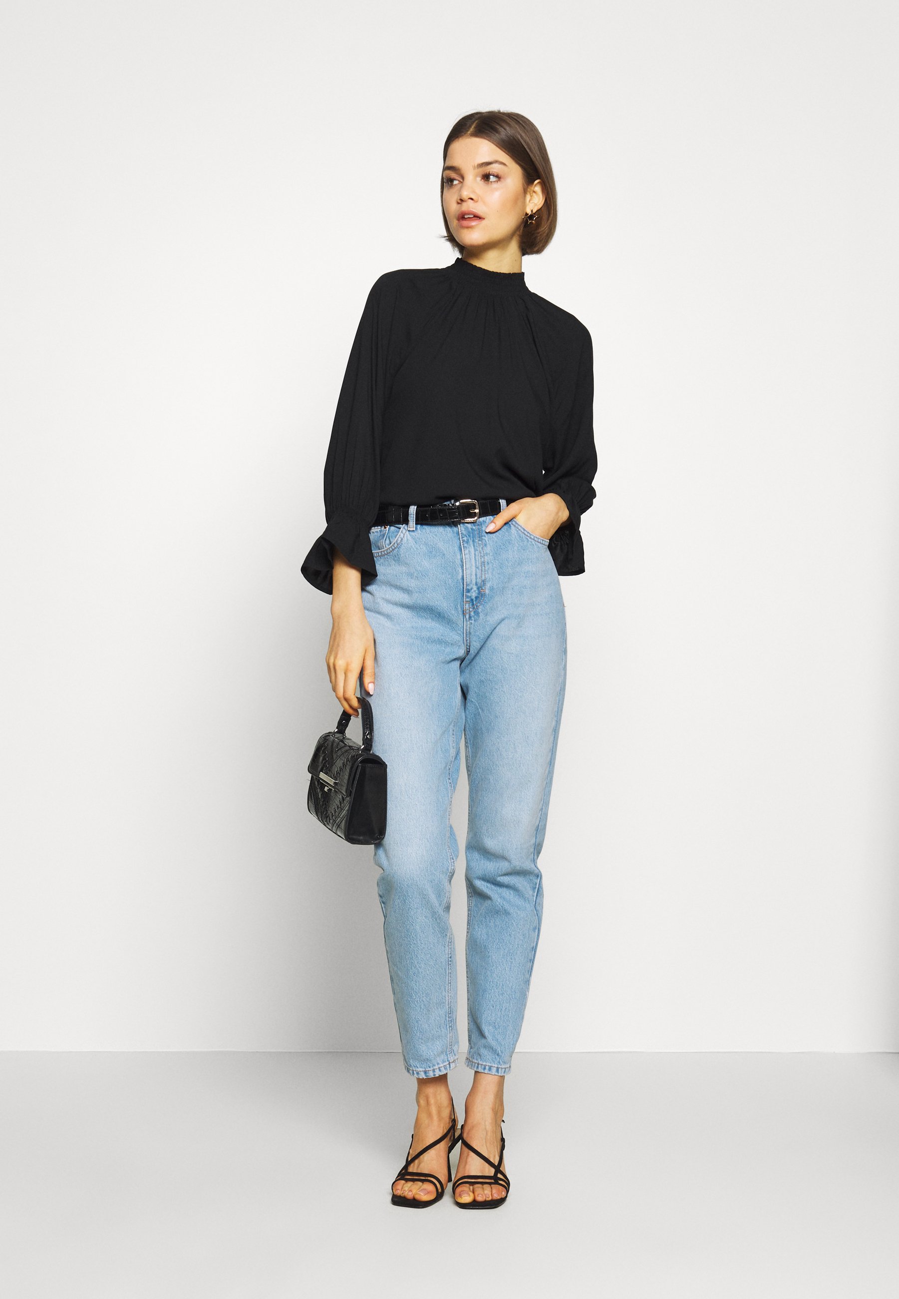 Cotton On MOCK NECK FRILL SLEEVE Blouse black Zalando.nl Cotton On MOCK NECK FRILL SLEEVE Blouse black Zalando.nl