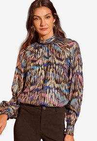 Love & Roses REGULAR FIT - PRINTED HIGH NECK  - Camicetta - black animal
