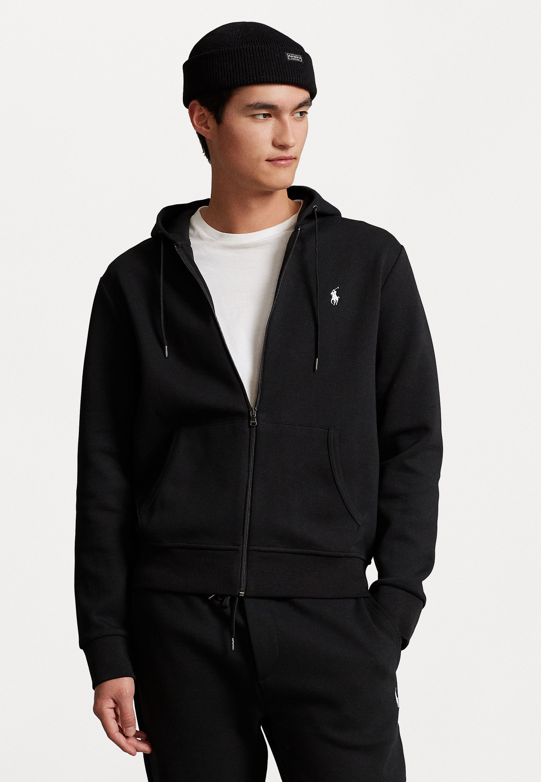Polo Ralph Lauren HOOD - Zip-up sweatshirt - black - Zalando.co.uk