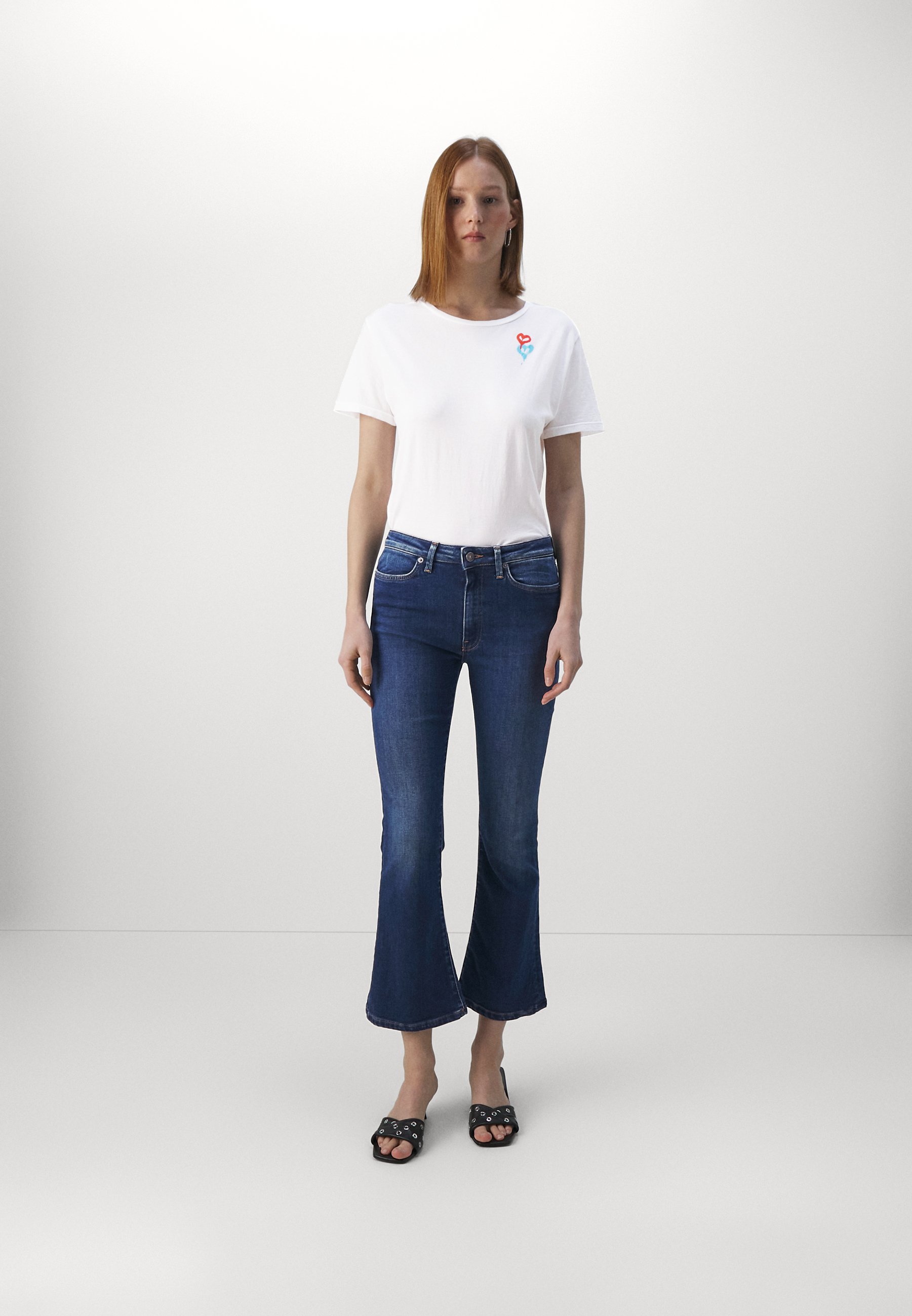 Dondup MANDY - Jeansy Bootcut/niebieski denim - Zalando.pl