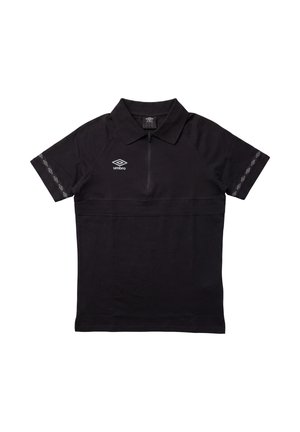 Umbro, TERRACE ZIP POLO - Polo shirt - black
