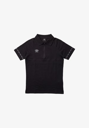 Umbro, TERRACE ZIP POLO - Polo shirt - black