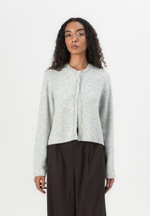 IBRA CARDIGAN - Neuletakki - light grey melange