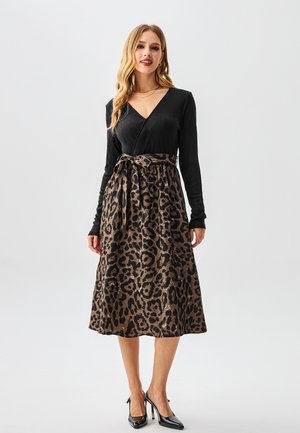 Jurk - black leopard