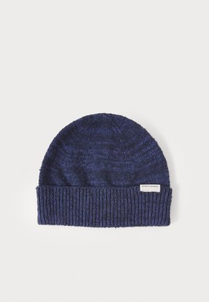 MULTI MARL BEANIE - Huer - dark navy marl