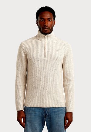 HALF ZIP - Jumper - beige