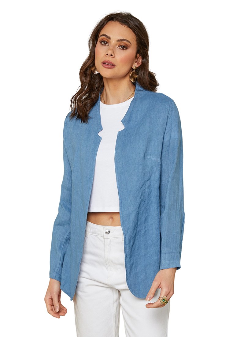 Le Monde du Lin Blazer blauw Le Monde du Lin Blazer blauw