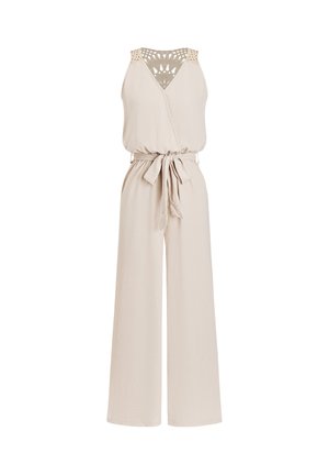 Cupshe, STYLISH SLEEVELESS  WAIST TIE JUMPSUIT - Overal - beige