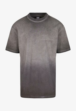 Tricou cu mânecă scurtă într-un gradient de gri închis la gri deschis. Fabricat din bumbac moale, cu guler rotund și detalii de cusătură minime.