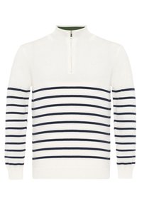 HALF ZIP STRIPED - Striktrøje - off-white