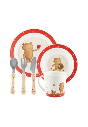 MISTER OLUI, 6 TLG SET - Kids' tableware set - rot