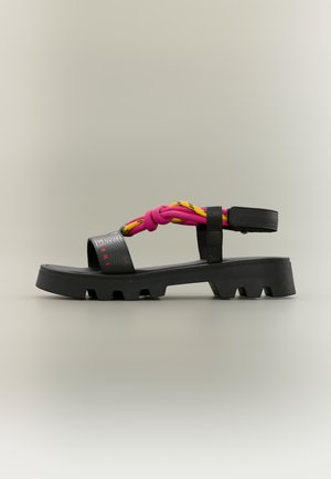 Sandales - black/fuxia/yellow
