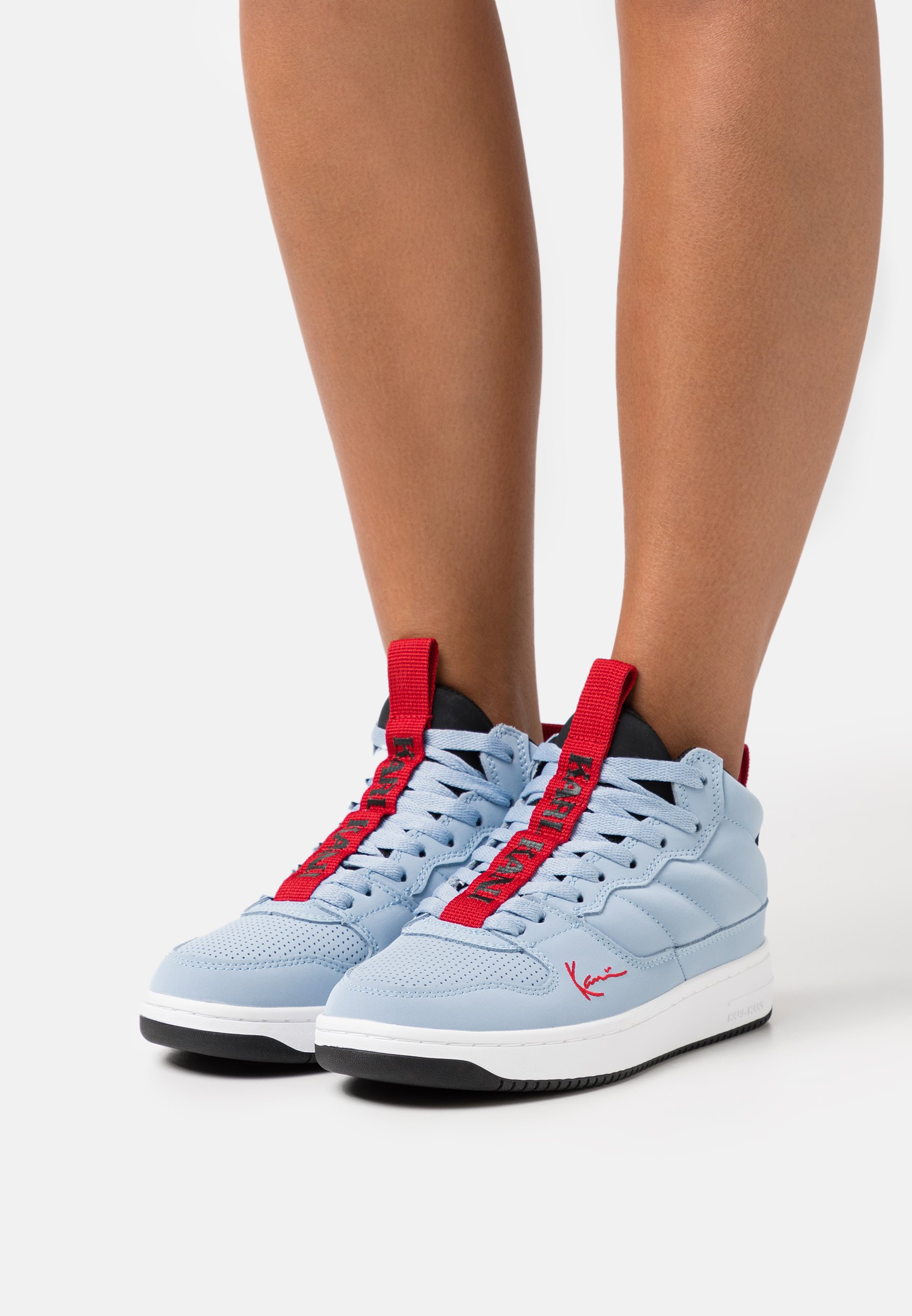 Karl Kani 89 MID - Sneaker high - powder blue/true red/black/white/blau -  Zalando.de