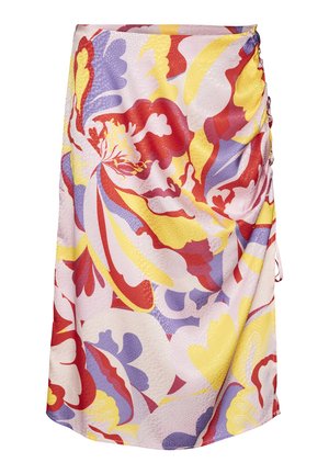 SOMETHINGNEW, AMELIA CALF SKIRT - Pouzdrová sukně - blazing yellow