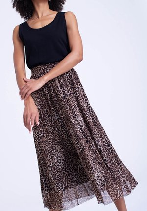 Falda acampanada - brown