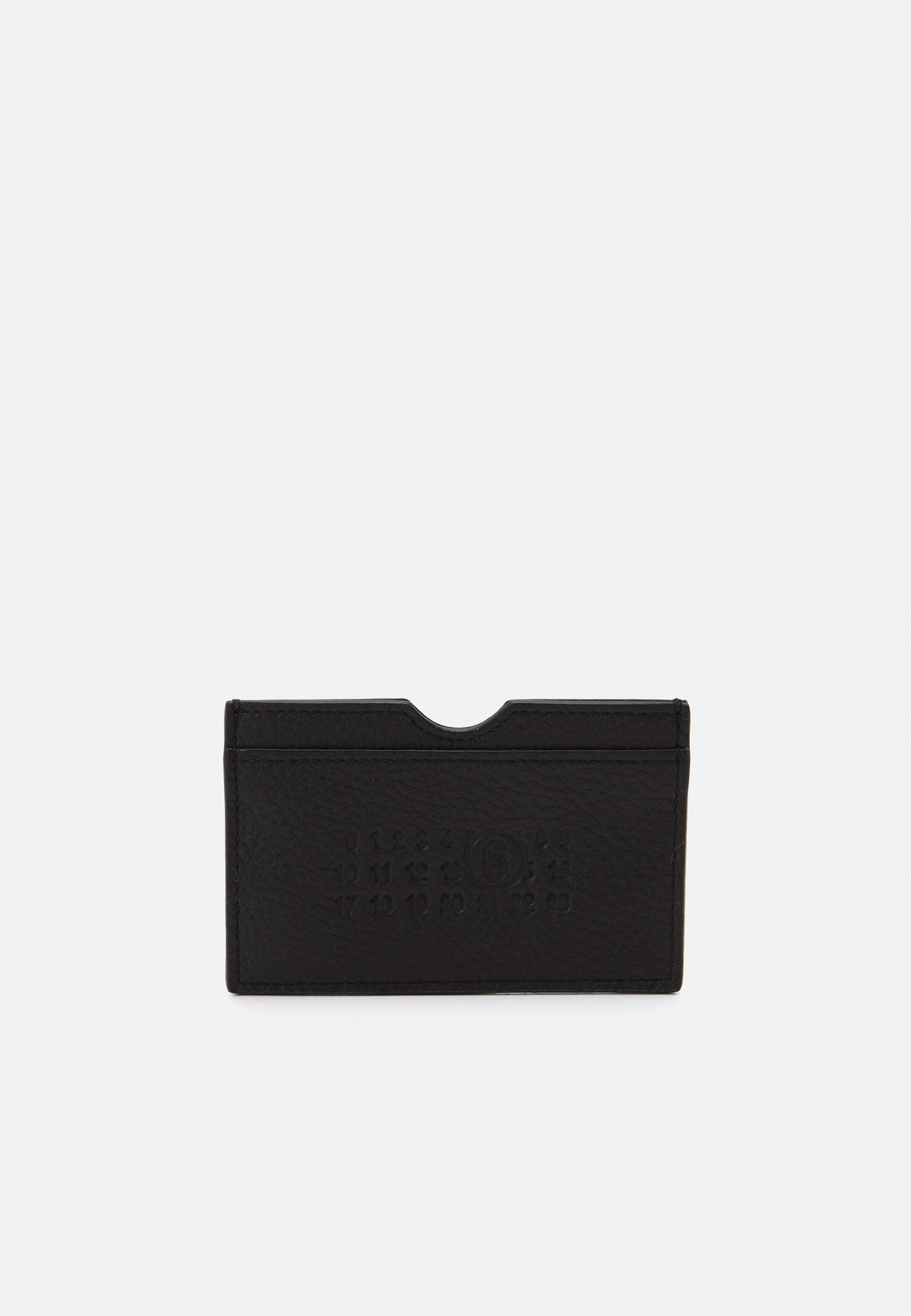【MM6 Maison Margiela】 Signature Embossed Card Holder Black FREE SHIPPING! NWOT - MM6 - MAISON MARGIELA - Shiny Coated