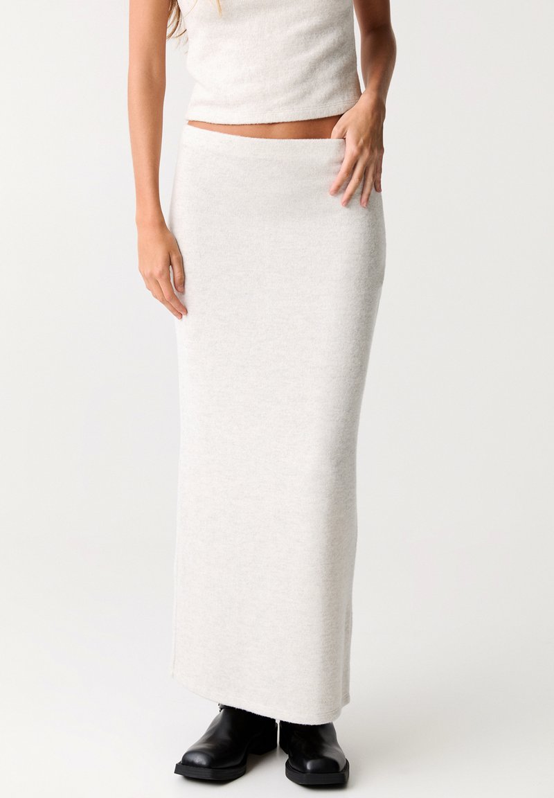 PULL&BEAR MIDI - Áčková sukně - sand