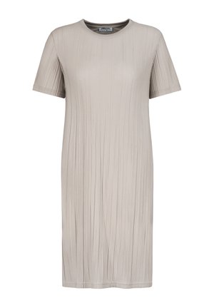 MIT KURZEM ÄRMEL UND RUNDHALS - Jerseykleid - beige