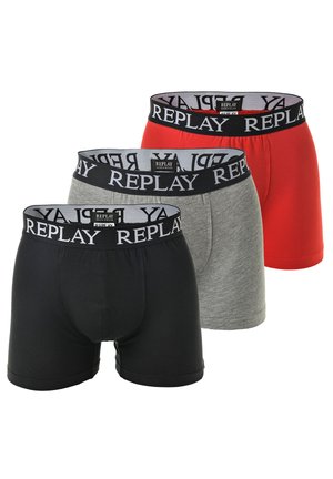 3ER PACK - Boxerbriefs - schwarz grau rot