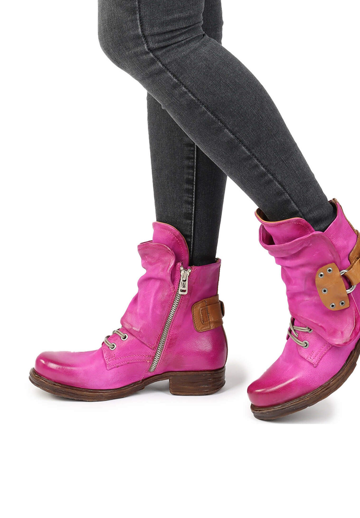 A.S.98 Veterboots - fuchs/donkerroze - Zalando.nl