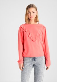 Urban Classics LADIES TERRY VOLANT CREW - Melegítőfelső - coral