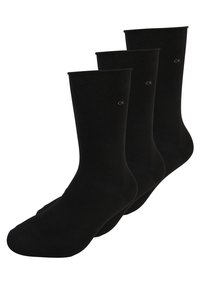 WOMEN SOCK ROLL TOP 3 PACK - Zeķes - black