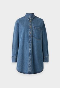 Denim Mini Shirt Dress - Jeansklänning - blue denim
