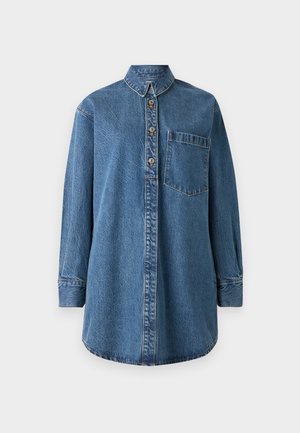 Abercrombie & Fitch, Denim Mini Shirt Dress - Denimové šaty - blue denim