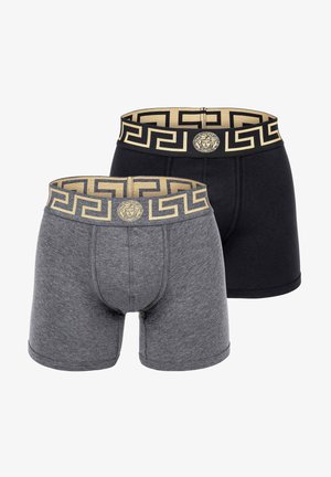 Versace 2ER PACK - TOPEKA NEW LOGO - Apakšbikses - schwarz grau
