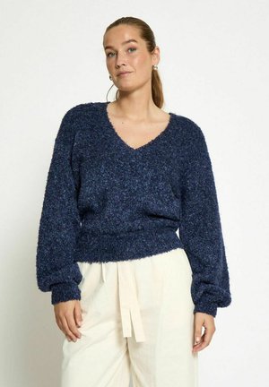 Minus MSJENNIE V-NECK  - Trui - sky captain