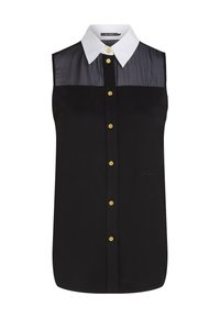 COLLAR SLEEVLESS BLOUSE - Top - black