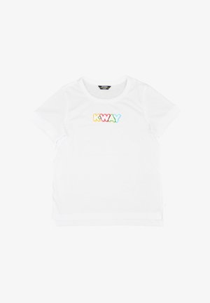 K-Way, T-shirt con stampa - white