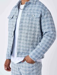 Project X Paris VESTE EN TOILE A MOTIF GÉOMETRIQUE - Chaqueta de entretiempo - bleu