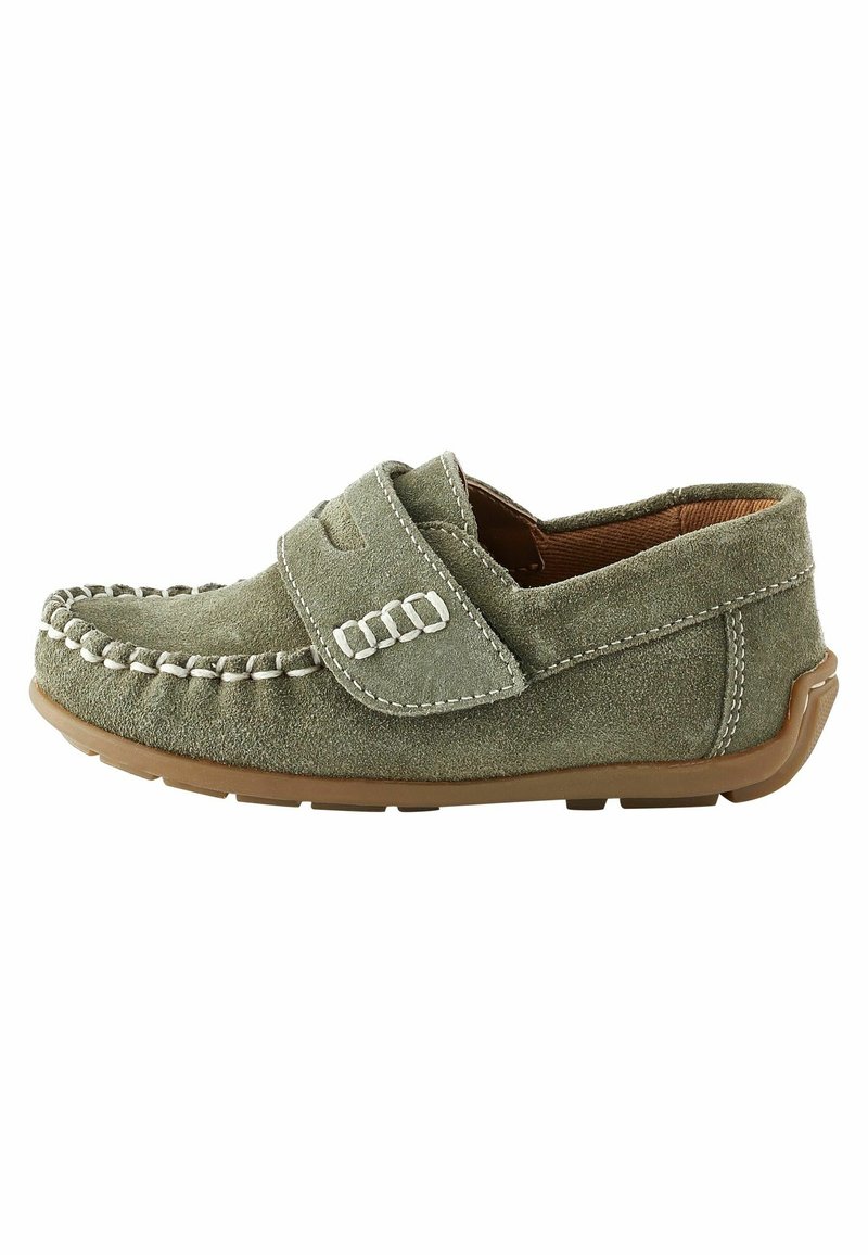 Next Wide Fit Moccasins With Touch & Close Fastening - Mocassins - sage green