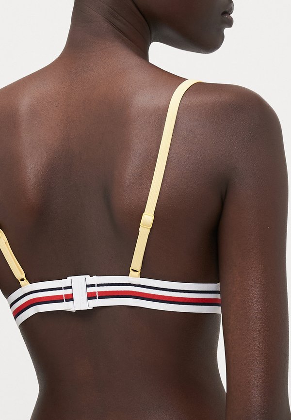 GLOBAL STRIPE TRIANGLE - Bikini top - citronella4