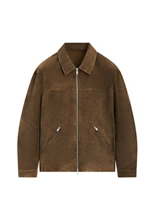 Massimo Dutti, Leren jas - dark brown